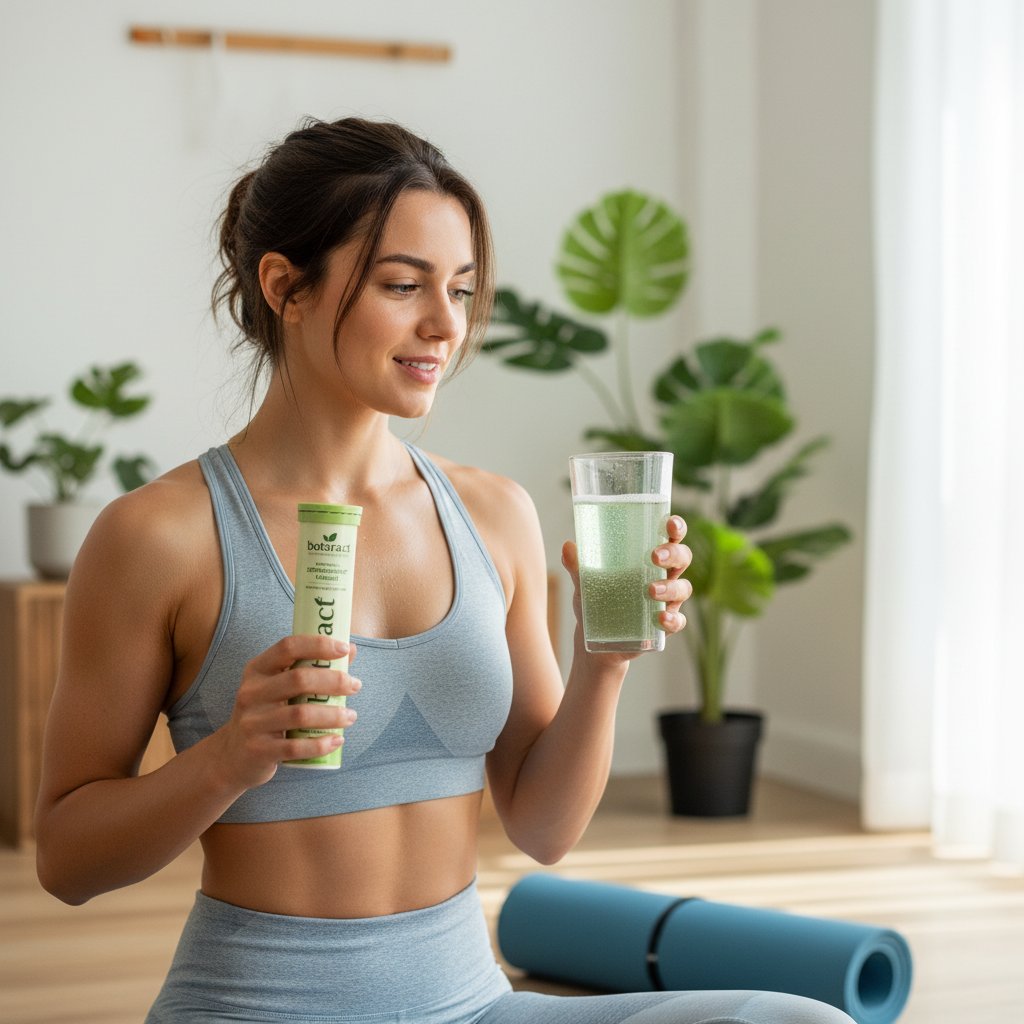 Woman with botaract after a workout