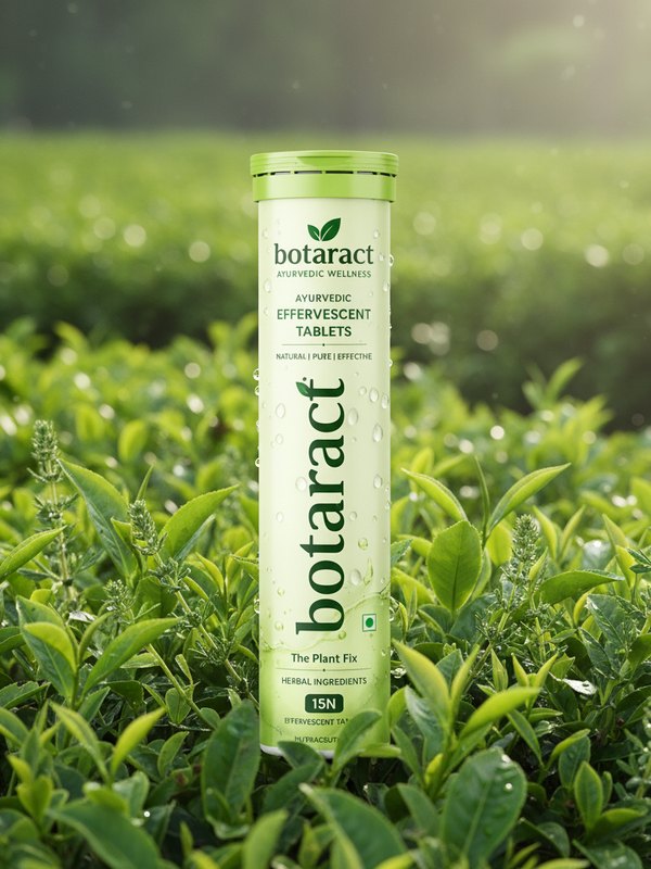 botaract among green tea leaves